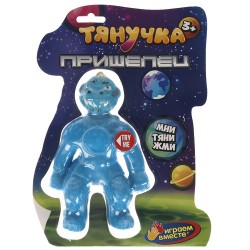 Игрушка антистресс тянучка пришелец синий, в блистере ИГРАЕМ ВМЕСТЕ в кор.48шт	
